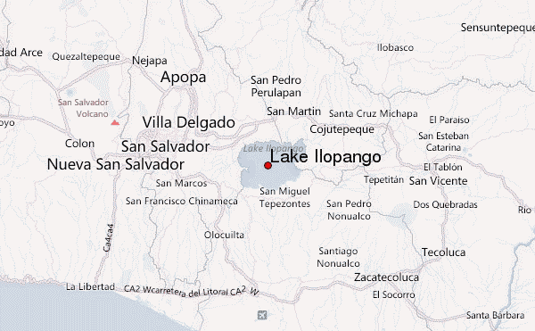 Lake Ilopango Location Map