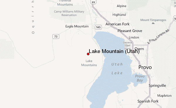Lake Mountain (Utah) Location Map