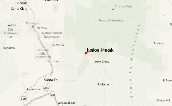 Lake Peak Location Map