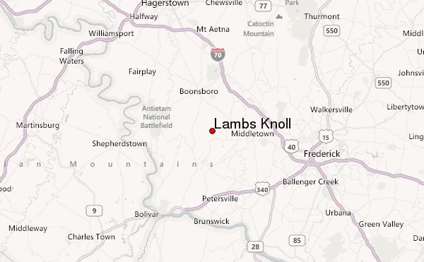 Lambs Knoll Location Map