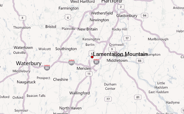 Lamentation Mountain Location Map