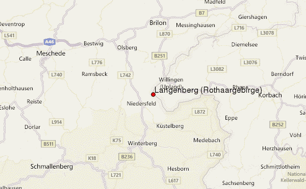 Langenberg (Rothaargebirge) Location Map
