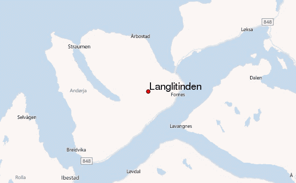Langlitinden Location Map