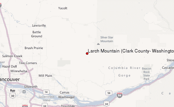 Larch Mountain (Clark County, Washington) Location Map
