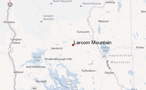 Larcom Mountain Location Map