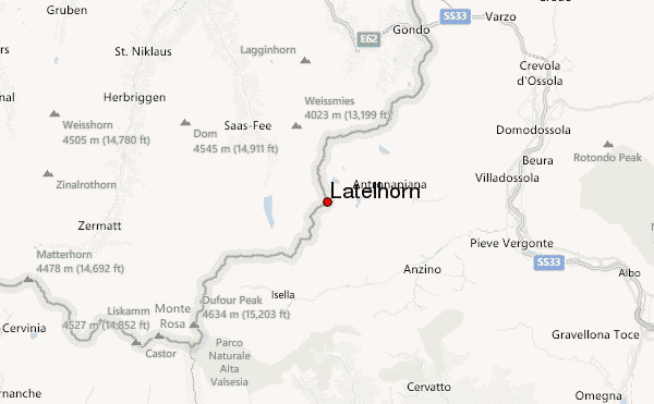Latelhorn Location Map