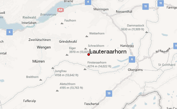 Lauteraarhorn Location Map
