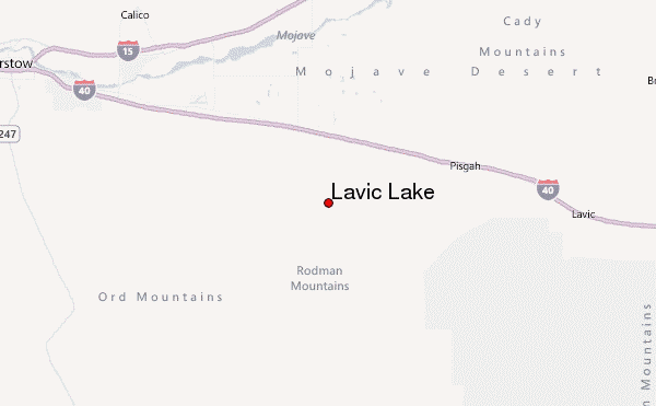 Lavic Lake Location Map