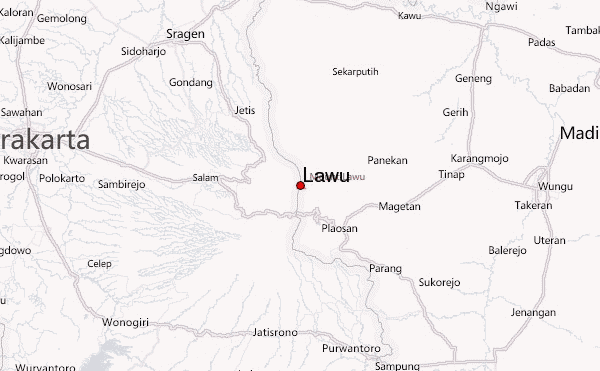 Lawu Location Map