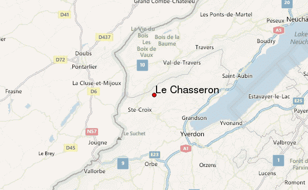 Le Chasseron Location Map
