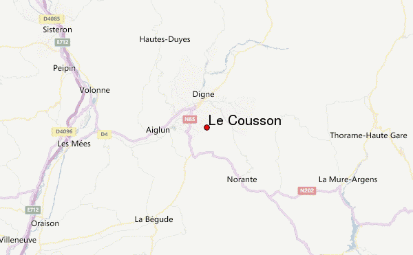 Le Cousson Location Map