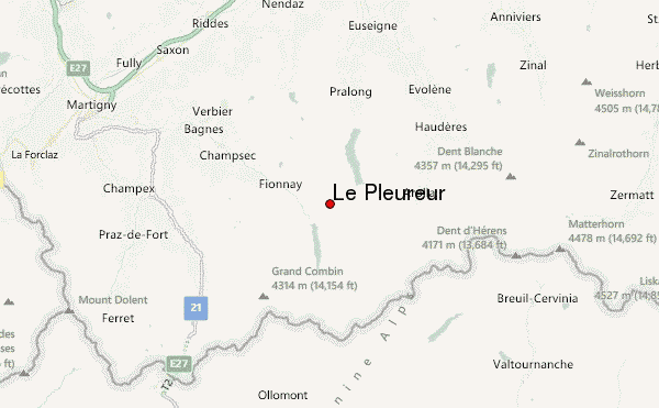 Le Pleureur Location Map
