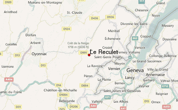 Le Reculet Location Map