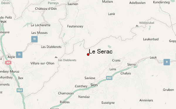 Le Sérac Location Map