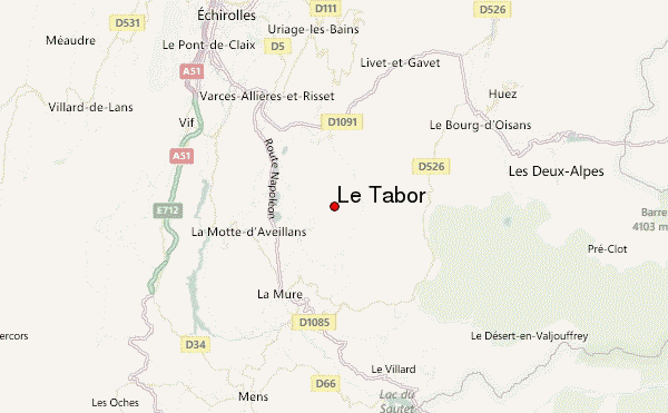 Le Tabor Location Map