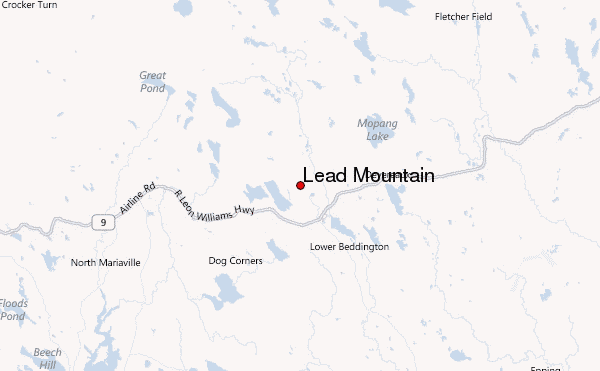 Lead Mountain Location Map