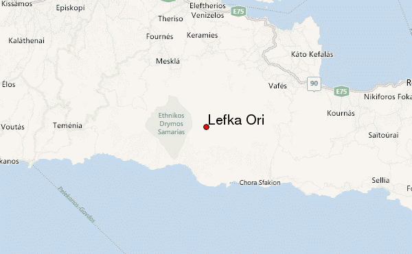 Lefka Ori Location Map