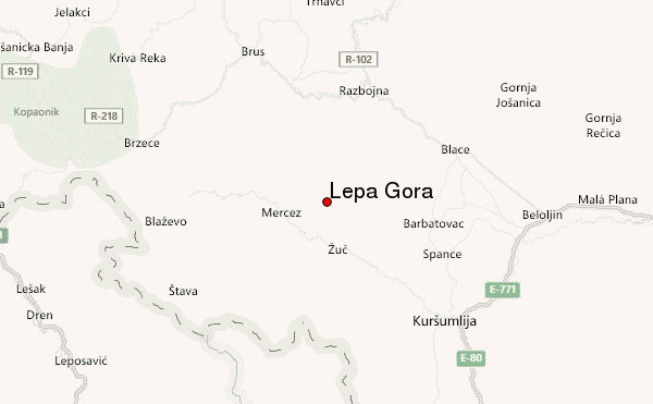 Lepa Gora Location Map