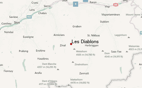Les Diablons Location Map
