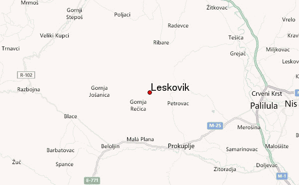 Leskovik Location Map