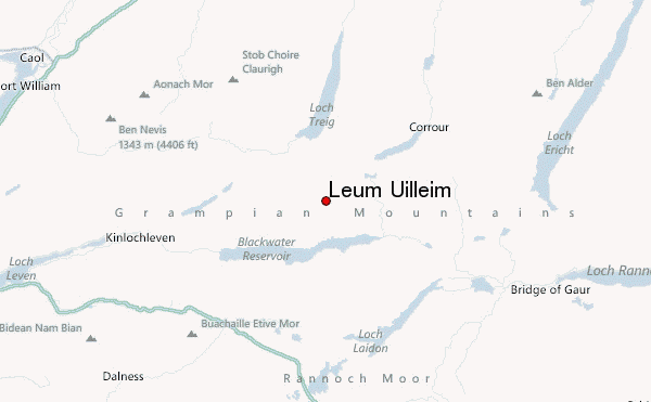 Leum Uilleim Location Map