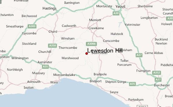 Lewesdon Hill Location Map