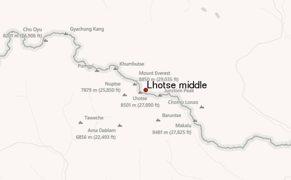 Lhotse middle Location Map