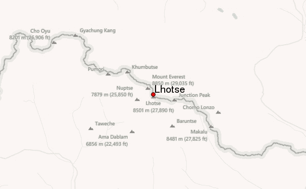 Lhotse Location Map