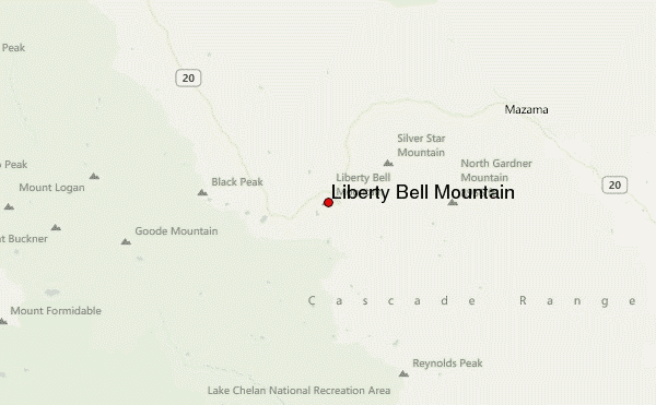 Liberty Bell Mountain Location Map