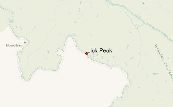 Lick Peak Location Map