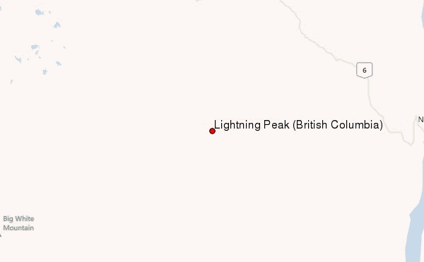 Lightning Peak (British Columbia) Location Map