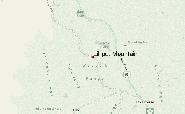Lilliput Mountain Location Map