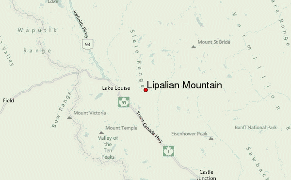 Lipalian Mountain Location Map