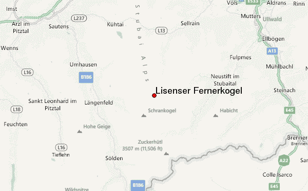 Lisenser Fernerkogel Location Map