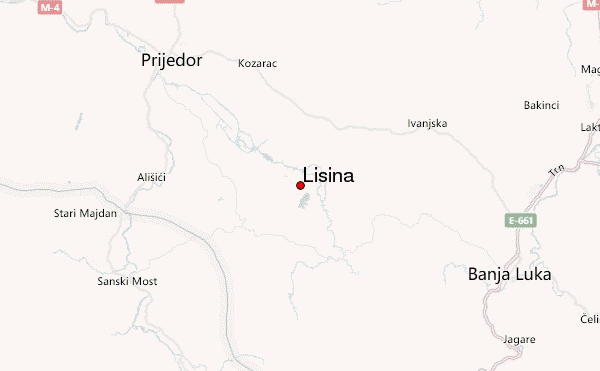 Lisina Location Map
