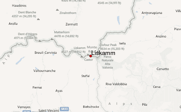 Liskamm Location Map