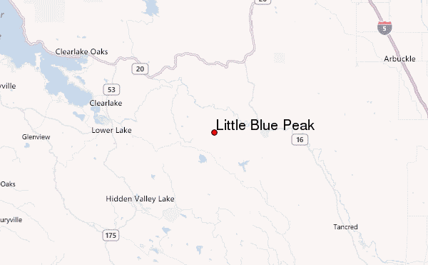 Little Blue Peak Location Map