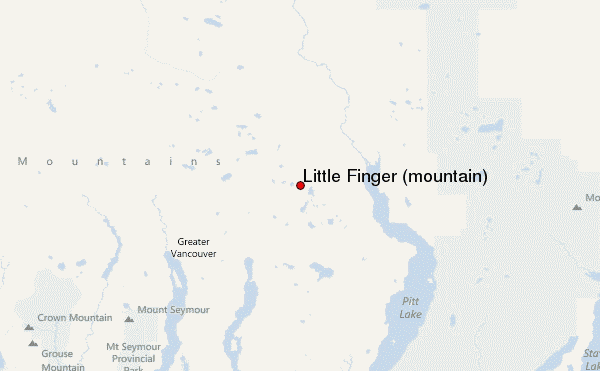 Little Finger (mountain) Location Map