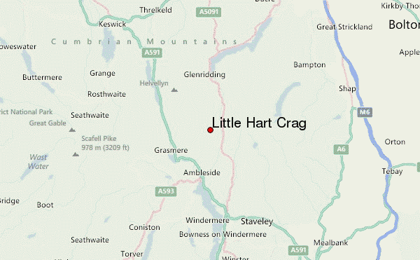 Little Hart Crag Location Map