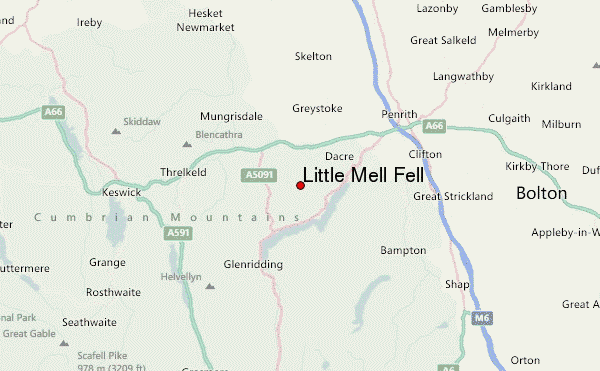 Little Mell Fell Location Map