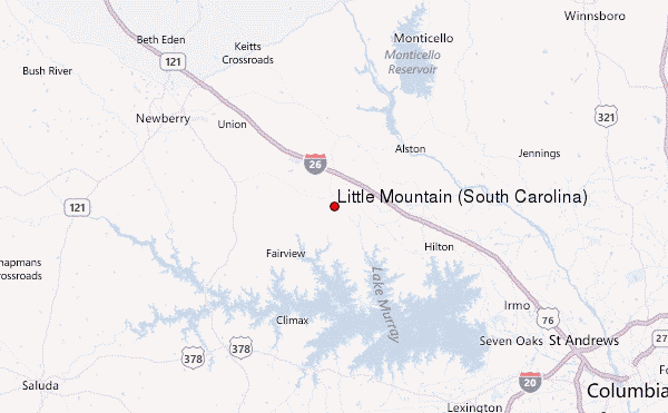 Little Mountain (South Carolina) Location Map
