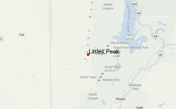 Littles Peak Location Map