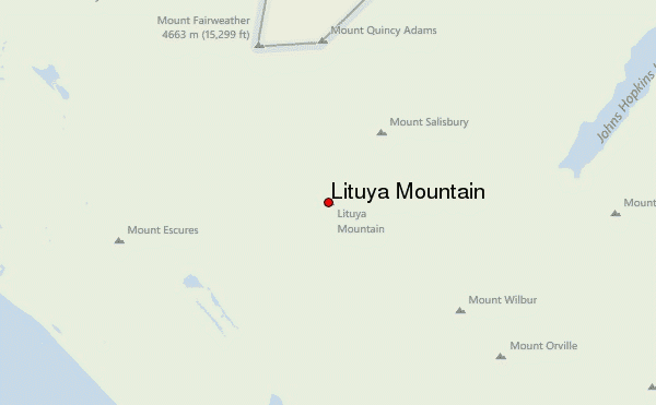 Lituya Mountain Location Map