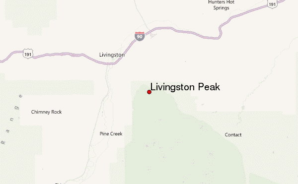 Livingston Peak Location Map