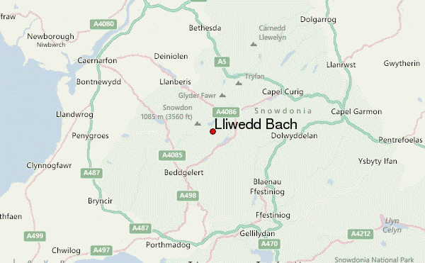 Lliwedd Bach Location Map