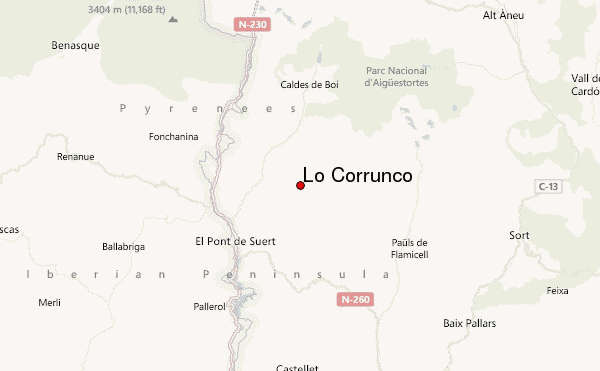 Lo Corrunco Location Map