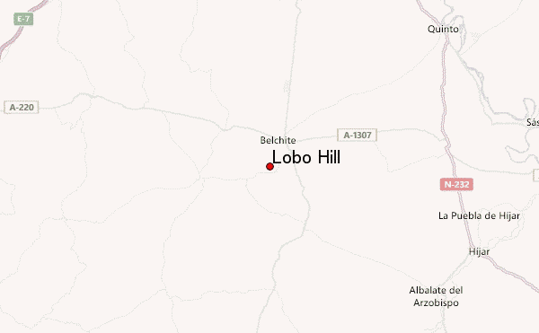 Lobo Hill Location Map