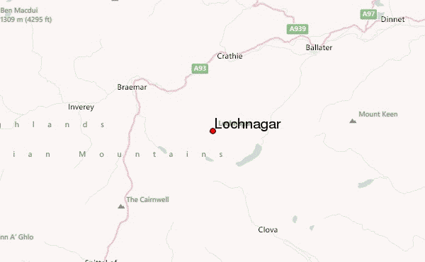 Lochnagar Location Map