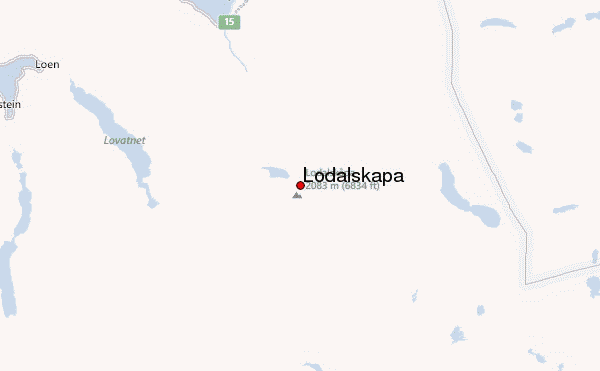 Lodalskåpa Location Map