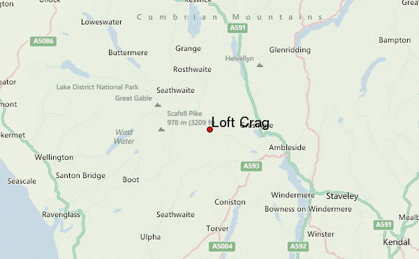Loft Crag Location Map